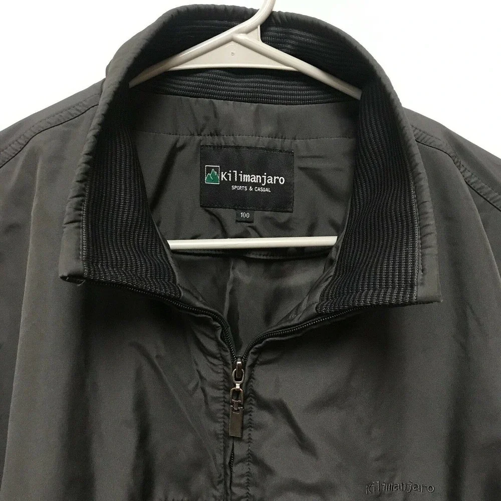 KILIMANJARO Sports & Casual Jacket With Mens Size 100 Black/Gray - Picture 5 of 6